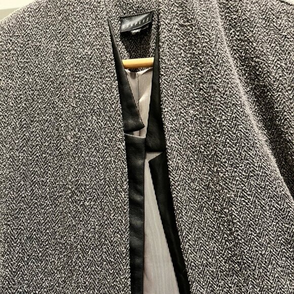 Black Herringbone Swing Jacket by Staples, M - Picture 3 of 16